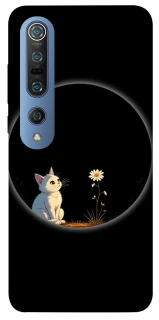 Чехол на Xiaomi Mi 10 / Mi 10 Pro Cat and flower фото 1 из 1