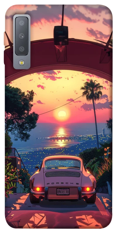 Чохол на Samsung A750 Galaxy A7 (2018) Porsche at sunset фото 1 з 1