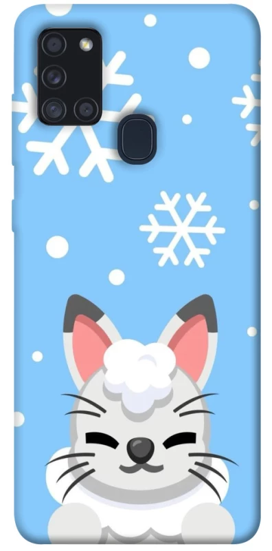 Чохол на Samsung Galaxy A21s Adopt Me Snow Kitty Smile фото 1 з 1