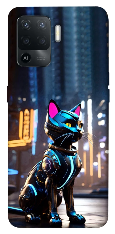 Чохол на Oppo Reno 5 Lite Cyber cat фото 1 з 1