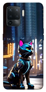 Чехол на Oppo Reno 5 Lite Cyber cat фото 1 из 1