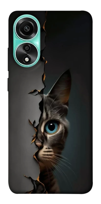 Чехол на Oppo A78 4G Кот-подглядыватель v2 фото 1 из 1