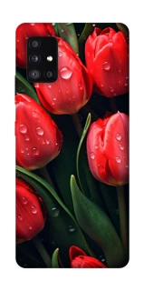 Чохол на Samsung Galaxy A51 5G Червоні тюльпани фото 1 Чохол на Samsung Galaxy A51 5G Червоні тюльпани фото 1 з 1