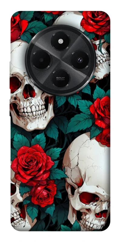 Чохол на Xiaomi Redmi A3 Pro skull and rose фото 1 з 1
