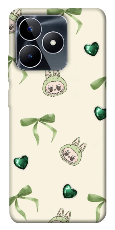 Чохол на Realme C53 Labubu Green Heart фото 1 з 1