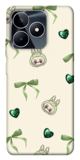 Чохол на Realme C53 Labubu Green Heart фото 1 з 1