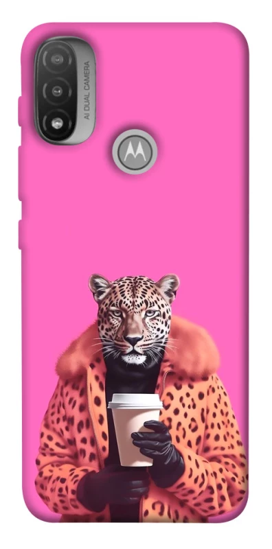 Чохол на Motorola Moto E20 Леопард з кавою фото 1 з 1