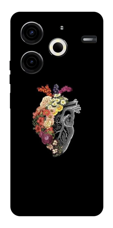 Чохол на TECNO Pova 6 Neo (LI6) Heart with flowers фото 1 з 1