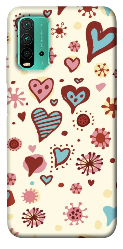 Чехол на Xiaomi Redmi Note 9 4G / Redmi 9 Power Pretty hearts фото 1 из 1