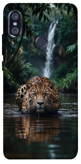 Чехол на Xiaomi Redmi Note 5 Pro / Note 5 (AI Dual Camera) Leopard in water фото 1 из 1