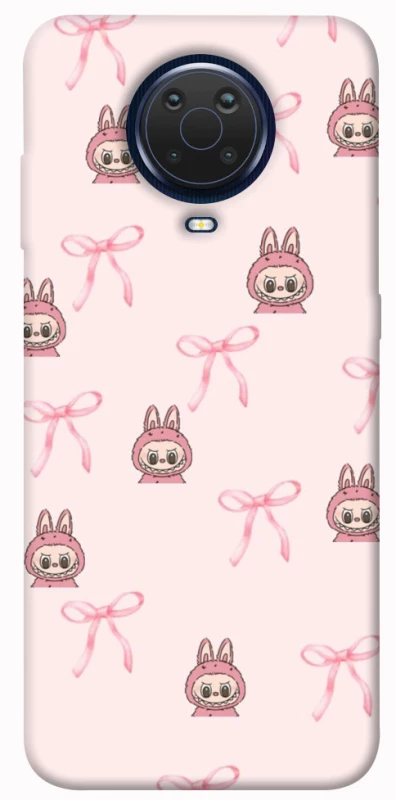 Чохол на Nokia G20 / G10 / 6.3 Pink bows and Labubus фото 1 з 1