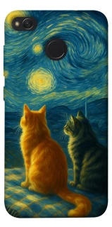 Чехол на Xiaomi Redmi 4X Cats under the stars фото 1 из 1