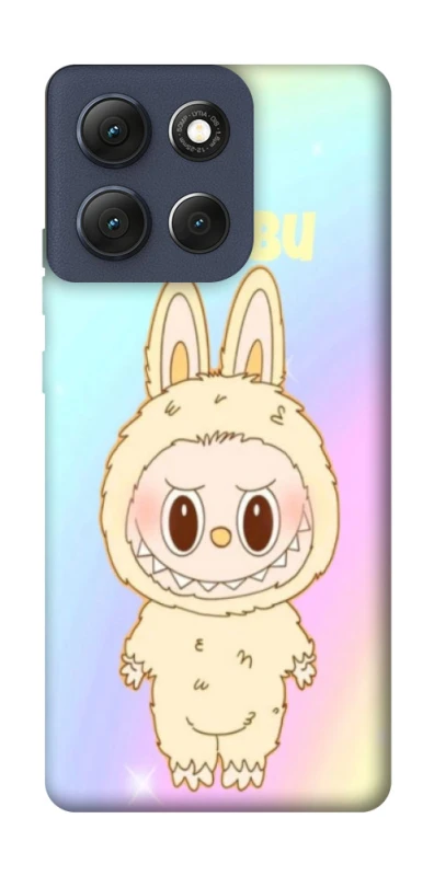 Чохол на Motorola Moto G86 Fluffy Rainbow Labubu фото 1 з 1