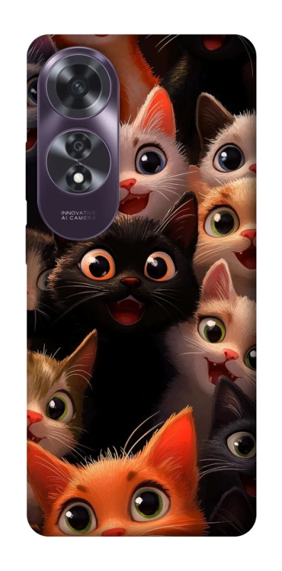 Чохол на Oppo A60 happy cats фото 1 з 1