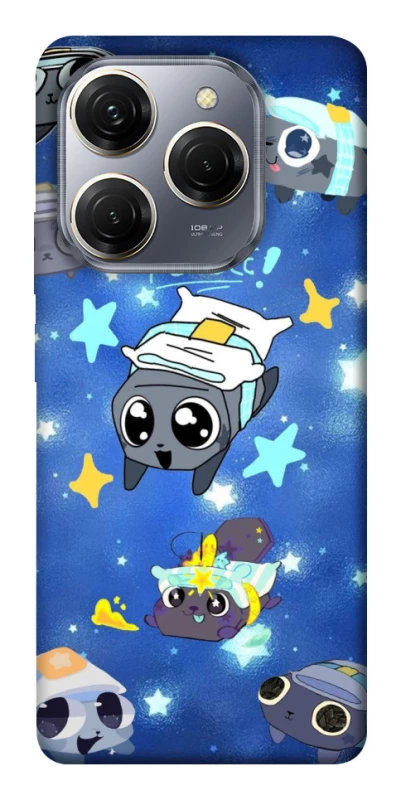 Чехол на TECNO Spark 20 Pro Pebble kitten stars фото 1 из 1