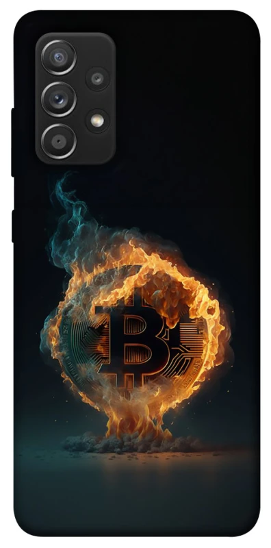 Чехол на Samsung Galaxy A52 4G / A52 5G Fire Bitcoin фото 1 из 1