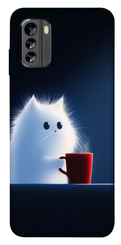Чохол на Nokia G60 Чохол кіт з кавою фото 1 з 1