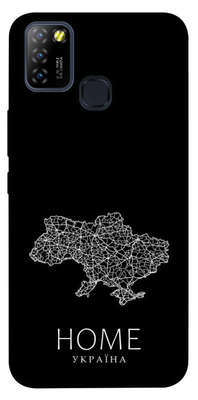 Чохол на Infinix Hot 10 Lite Ukraine black map фото 1 з 1