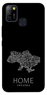 Чохол на Infinix Hot 10 Lite Ukraine black map фото 1 з 1
