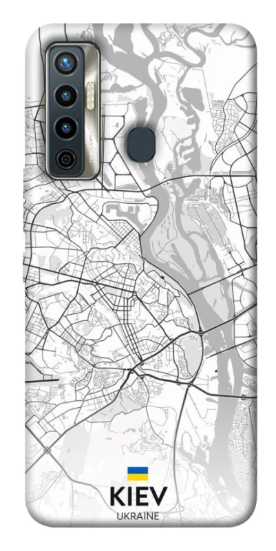 Чехол на TECNO Camon 17 Kiev white map фото 1 из 1