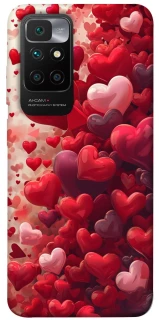 Чохол на Xiaomi Redmi 10 Many hearts фото 1 з 1