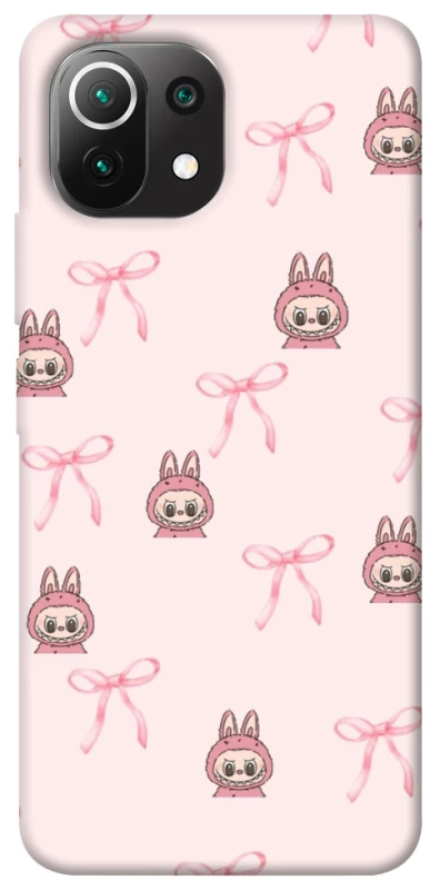 Чохол на Xiaomi Mi 11 Lite Pink bows and Labubus фото 1 з 1