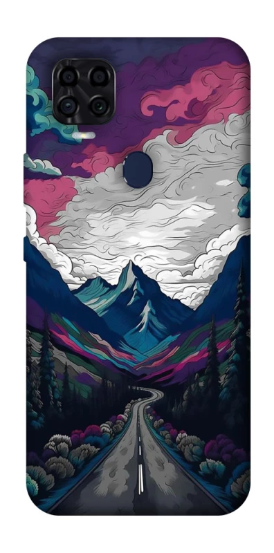 Чехол на ZTE Blade v2020 Нарисованные горы фото 1 из 1