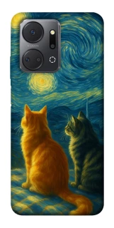 Чохол на Huawei Honor X7a Cats under the stars фото 1 з 1