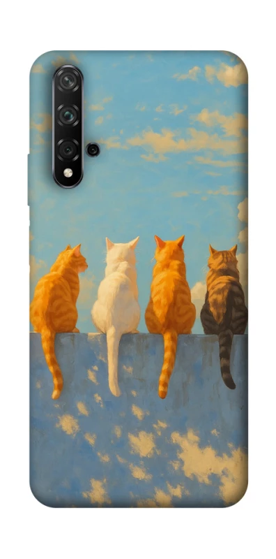 Чехол на Huawei Honor 20 / Nova 5T cats on wall фото 1 Чехол на Huawei Honor 20 / Nova 5T cats on wall фото 1 из 1