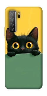 Чехол на Huawei Nova 7 SE Black cat v2 фото 1 из 1