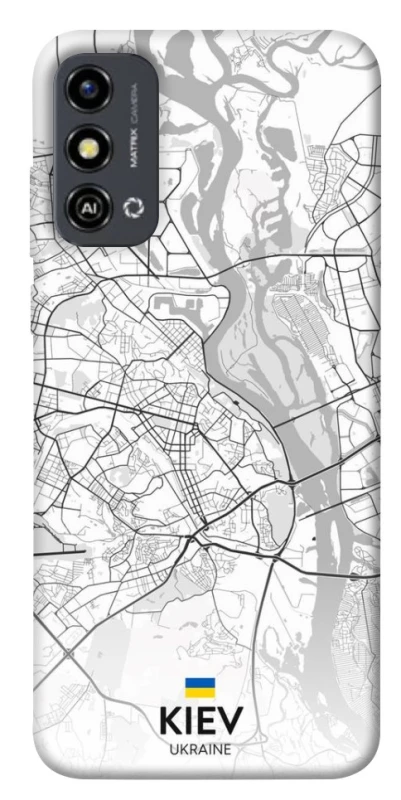 Чохол на ZTE Blade A53 Kiev white map фото 1 з 1