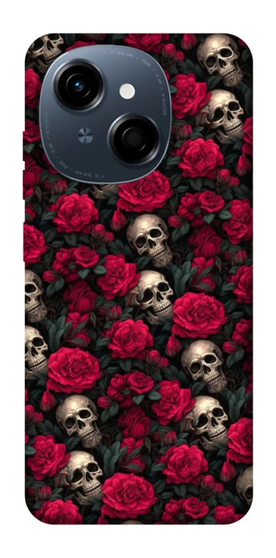 Чехол на TECNO Spark Go 1 Черепа и розы фото 1 из 1