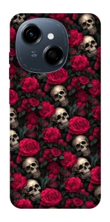 Чехол на TECNO Spark Go 1 Черепа и розы фото 1 из 1