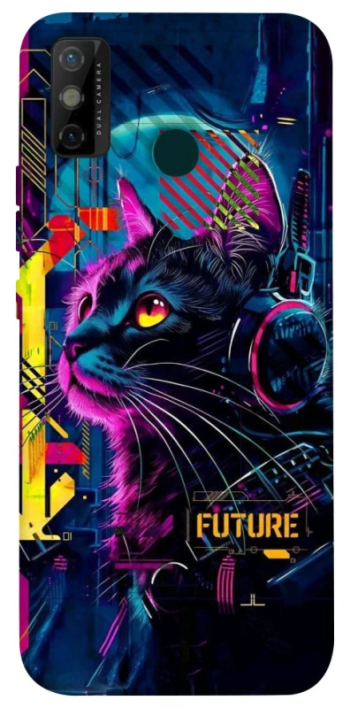 Чохол на TECNO Spark 6 Go Cyber Cat v2 фото 1 з 1