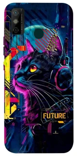 Чохол на TECNO Spark 6 Go Cyber Cat v2 фото 1 з 1