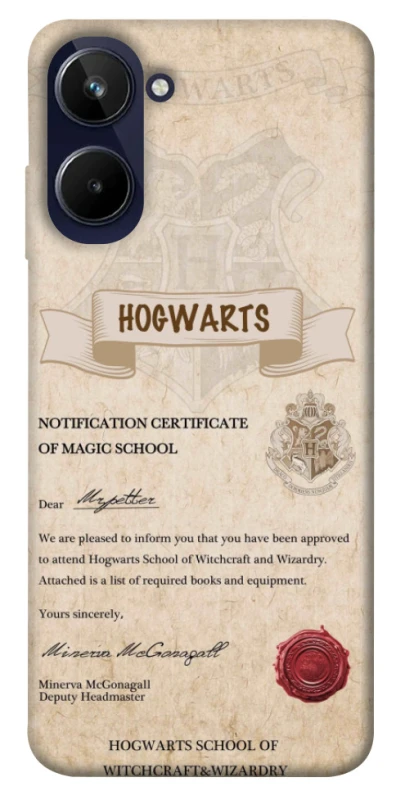 Чехол на Realme 10 4G The Hogwarts acceptance letter фото 1 из 1