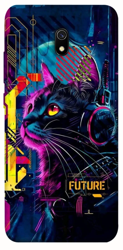 Чохол на Xiaomi Redmi 8a Cyber Cat v2 фото 1 з 1