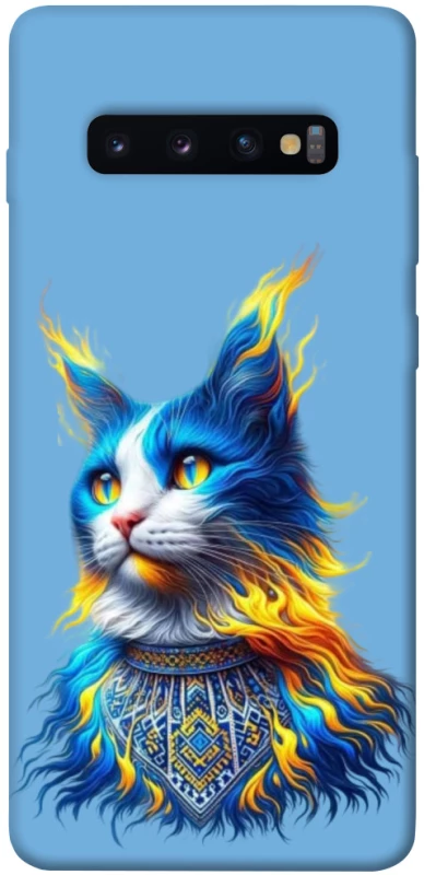 Чохол на Samsung Galaxy S10+ Кіт патріот фото 1 з 1