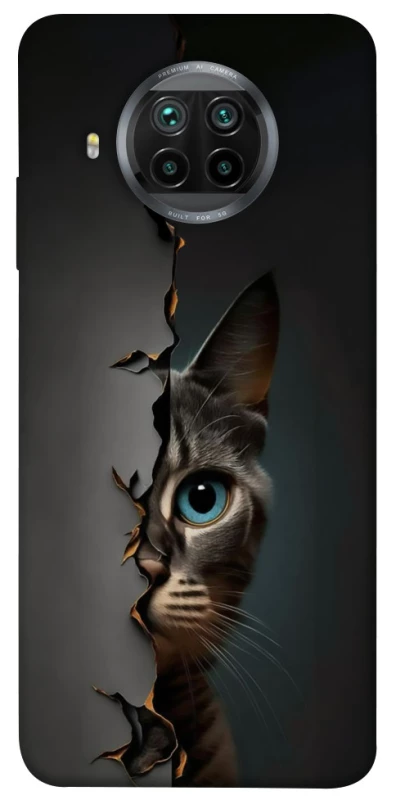 Чехол на Xiaomi Mi 10T Lite / Redmi Note 9 Pro 5G Кот-подглядыватель v2 фото 1 из 1