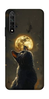 Чохол на Huawei Honor 20 / Nova 5T Кіт під місяцем v2 фото 1 з 1