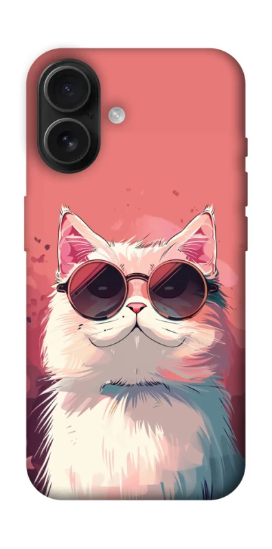 Чехол на Apple iPhone 16 Сat with glasses фото 1 из 1