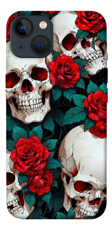 Чохол на Apple iPhone 13 (6.1") skull and rose фото 1 з 1