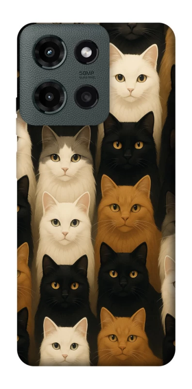 Чехол на Motorola Moto G Power (2025) Colorful Cat Collage фото 1 Чехол на Motorola Moto G Power (2025) Colorful Cat Collage фото 1 из 1
