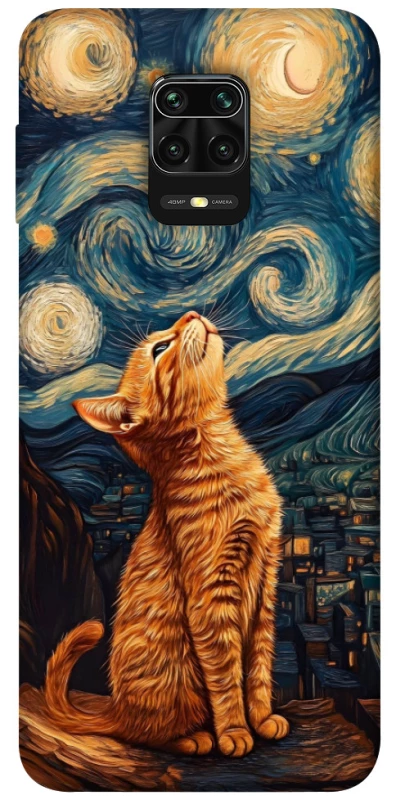 Чехол на Xiaomi Redmi Note 9s / Note 9 Pro / Note 9 Pro Max van gogh cat фото 1 из 1