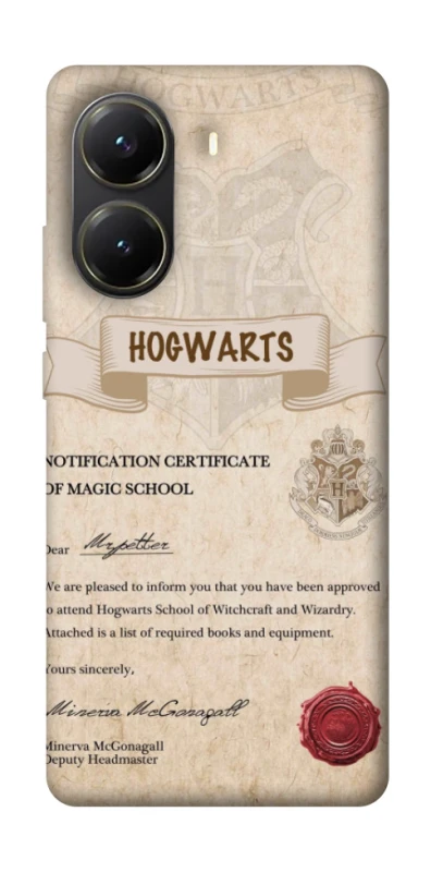 Чехол на Xiaomi Poco X6 Pro The Hogwarts acceptance letter фото 1 из 1
