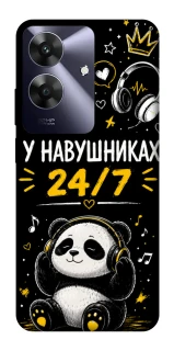 Чехол на Realme Note 60 У навушниках 24/7 фото 1 из 1