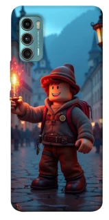 Чехол на Motorola Moto G60 Roblox Fire Logo Blue Flames фото 1 из 1