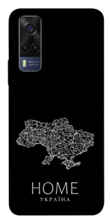 Чехол на Vivo Y53s Ukraine black map фото 1 из 1