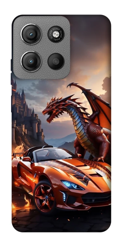 Чохол на Motorola Moto G15 4G Сar and dragon фото 1 з 1