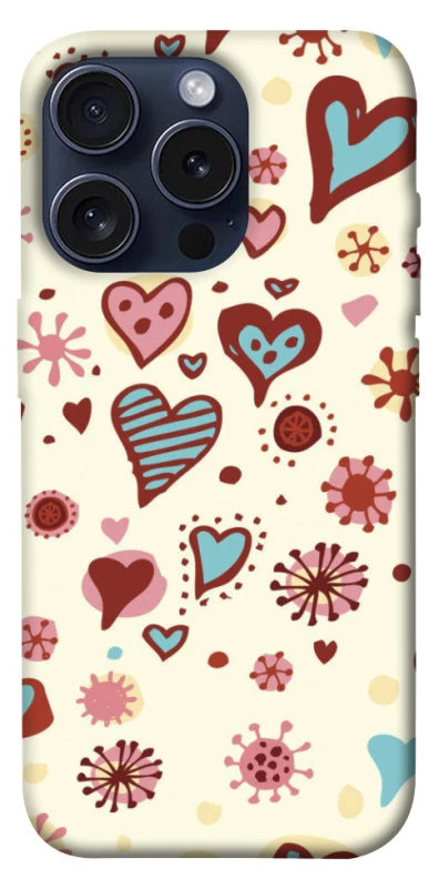Чохол на Apple iPhone 15 Pro (6.1") Pretty hearts фото 1 з 1